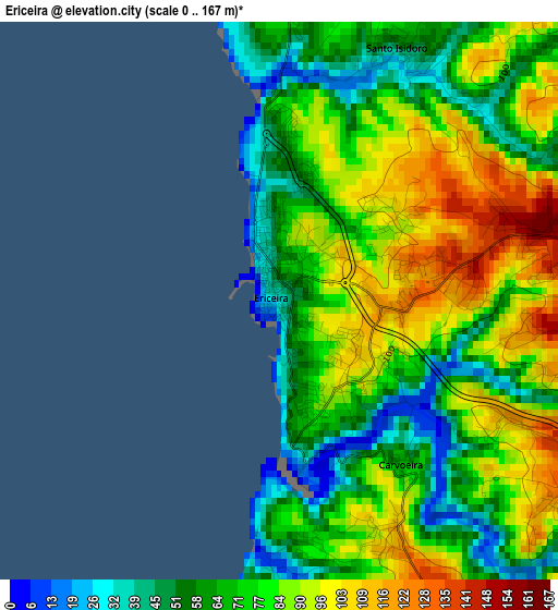 Ericeira elevation map