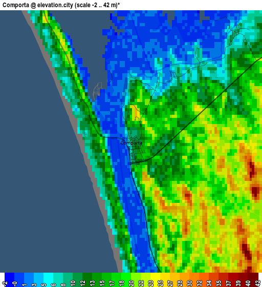 Comporta elevation map