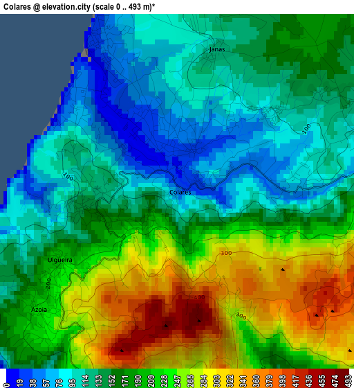 Colares elevation map