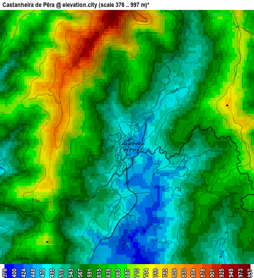 Castanheira de Pêra elevation map