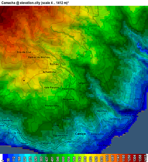 Camacha elevation map