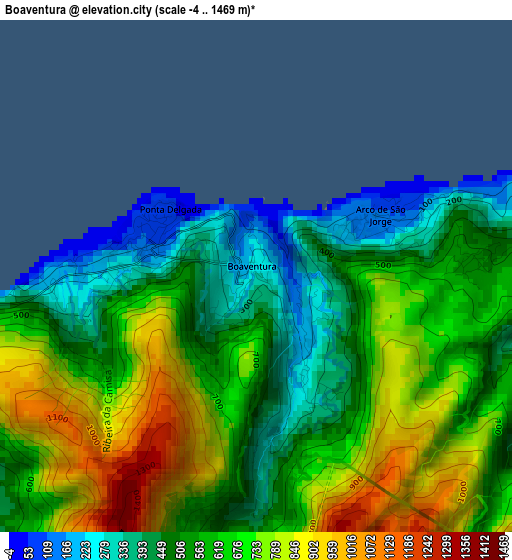 Boaventura elevation map