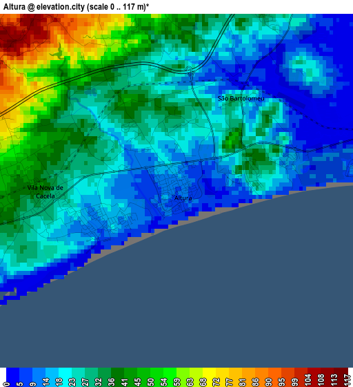 Altura elevation map