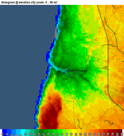 Almograve elevation map