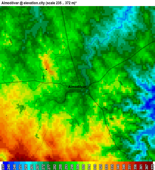 Almodôvar elevation map