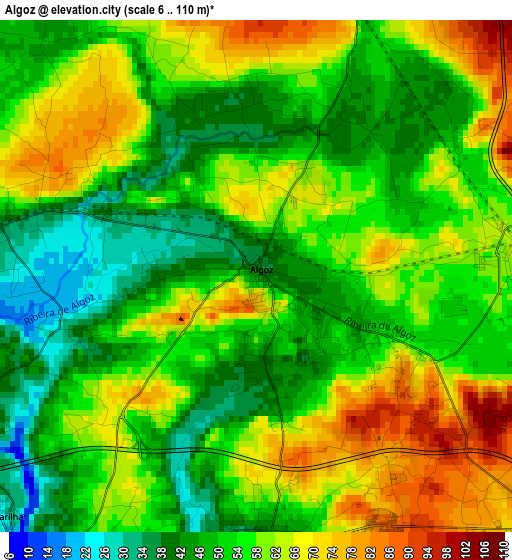 Algoz elevation map