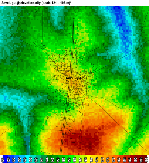 Savelugu elevation map