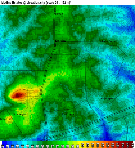 Medina Estates elevation map