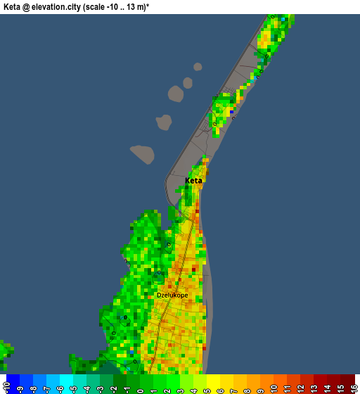 Keta elevation map