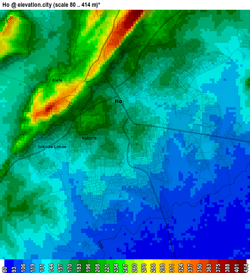 Ho elevation map