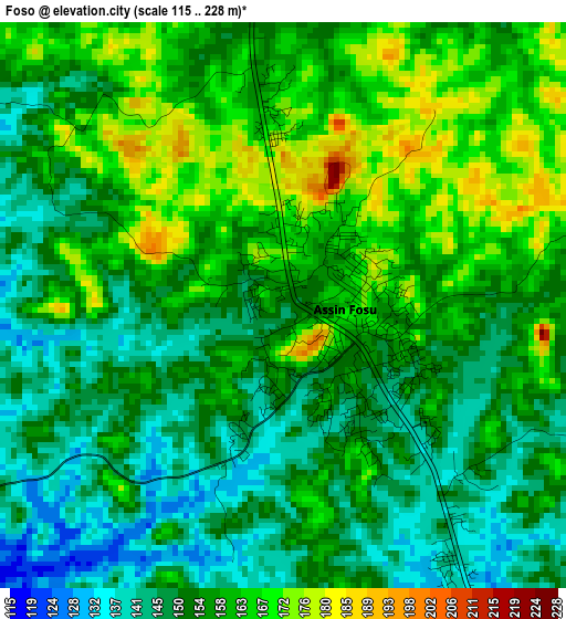 Foso elevation map