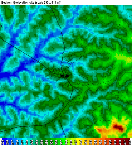 Bechem elevation map