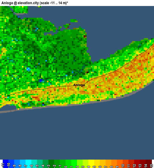 Anloga elevation map