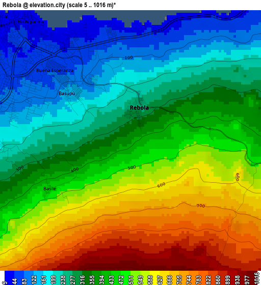 Rebola elevation map