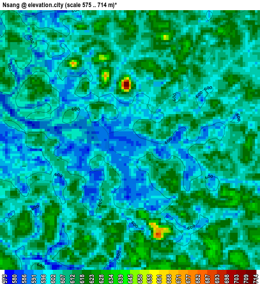 Nsang elevation map