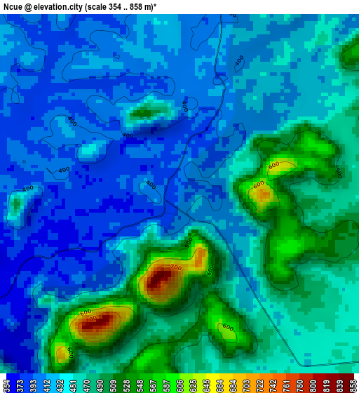 Ncue elevation map