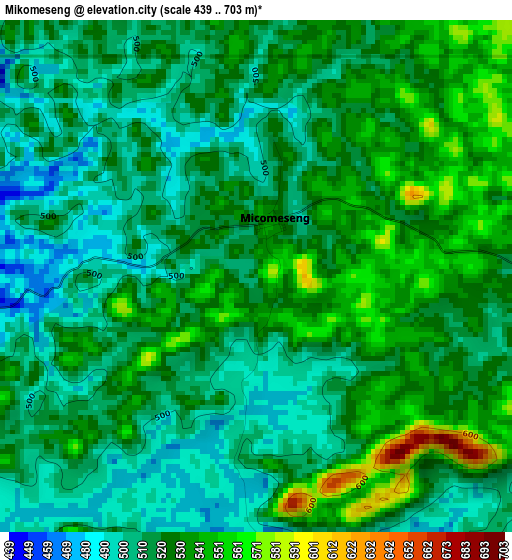 Mikomeseng elevation map