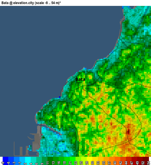 Bata elevation map