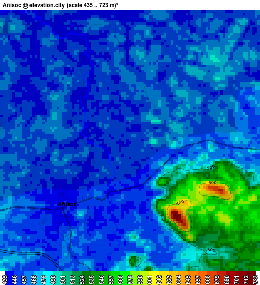 Añisoc elevation map