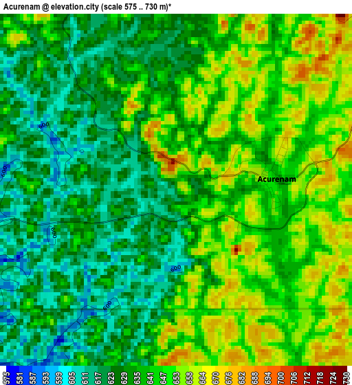 Acurenam elevation map