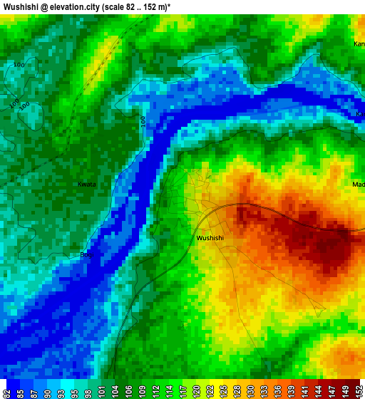 Wushishi elevation map