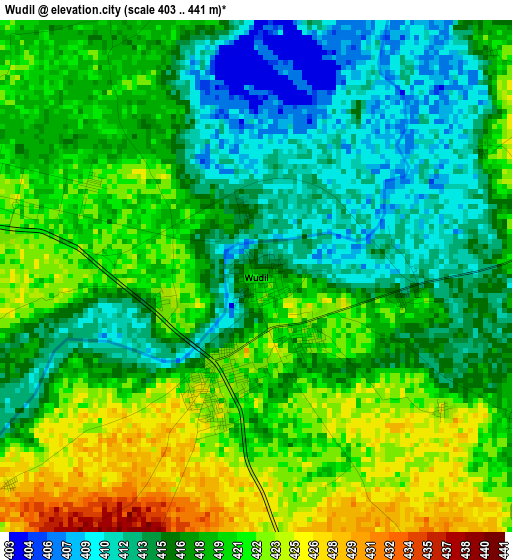 Wudil elevation map