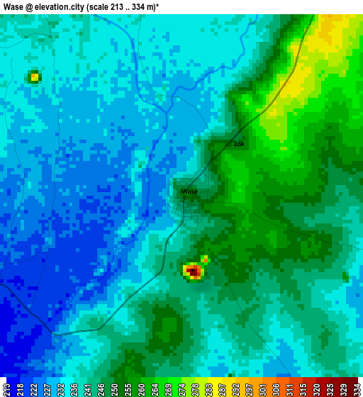 Wase elevation map