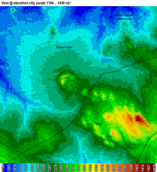 Vom elevation map