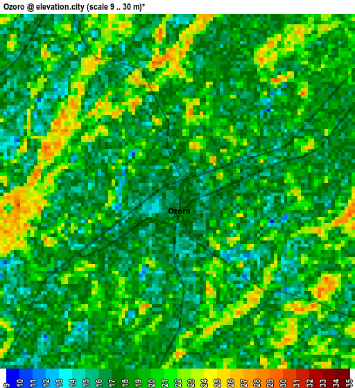 Ozoro elevation map