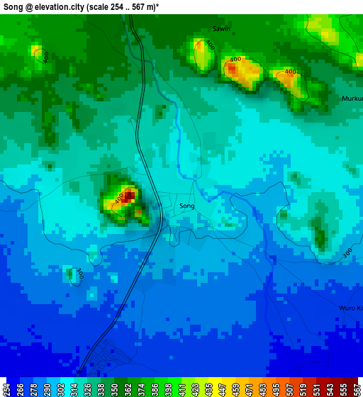 Song elevation map