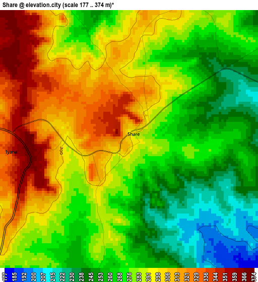 Share elevation map