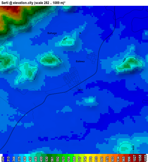 Serti elevation map