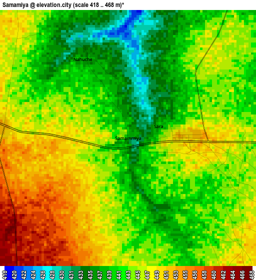 Samamiya elevation map