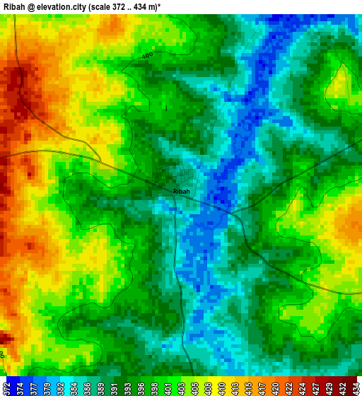 Ribah elevation map