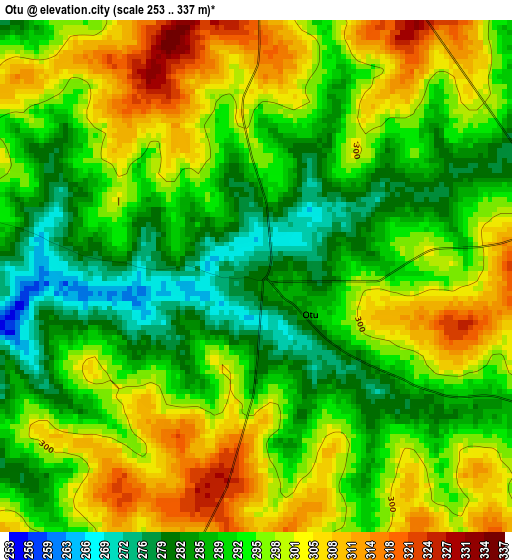 Otu elevation map