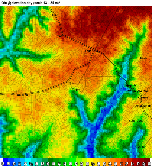 Ota elevation map