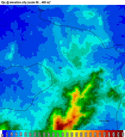 Oju elevation map