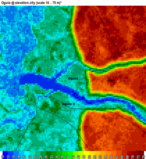 Oguta elevation map