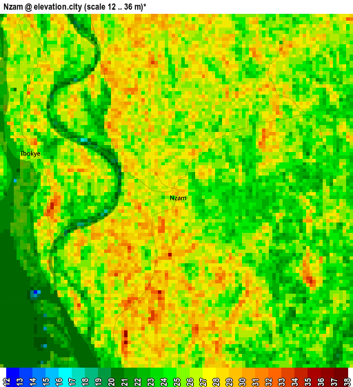 Nzam elevation map