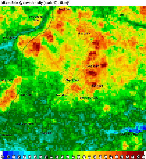 Mkpat Enin elevation map