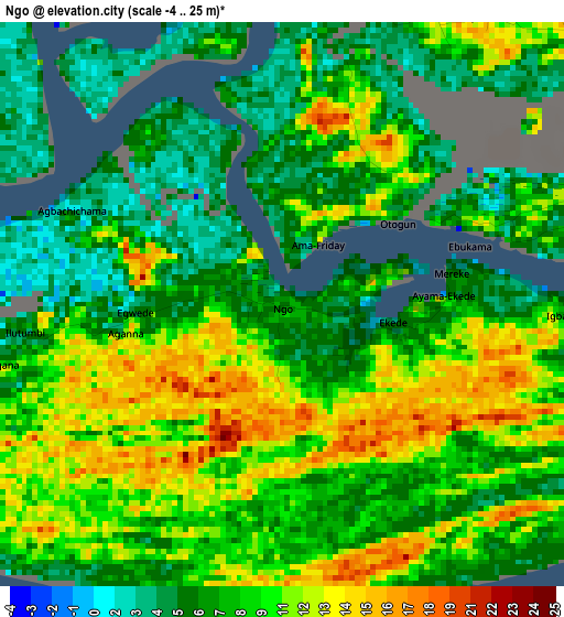 Ngo elevation map