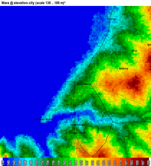 Wara elevation map