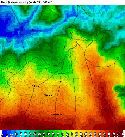 Neni elevation map