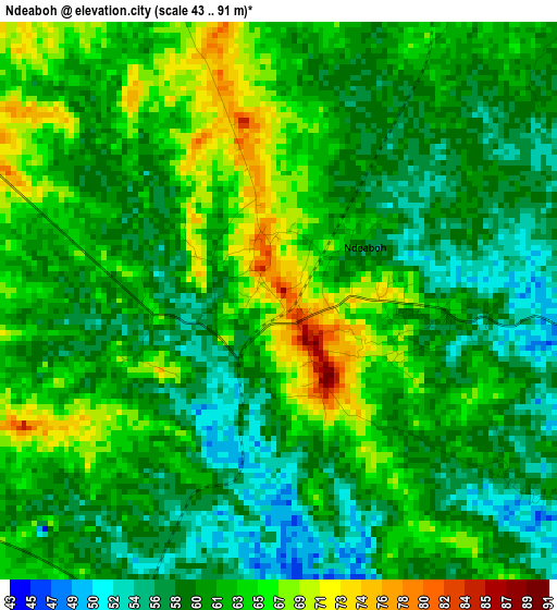 Ndeaboh elevation map