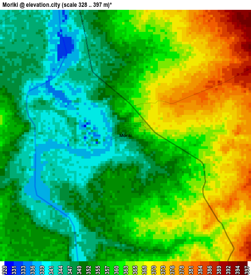 Moriki elevation map