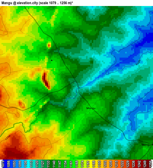 Mangu elevation map