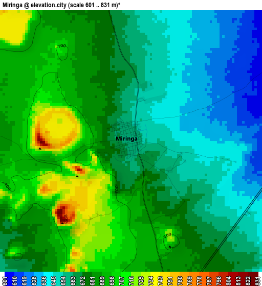 Miringa elevation map