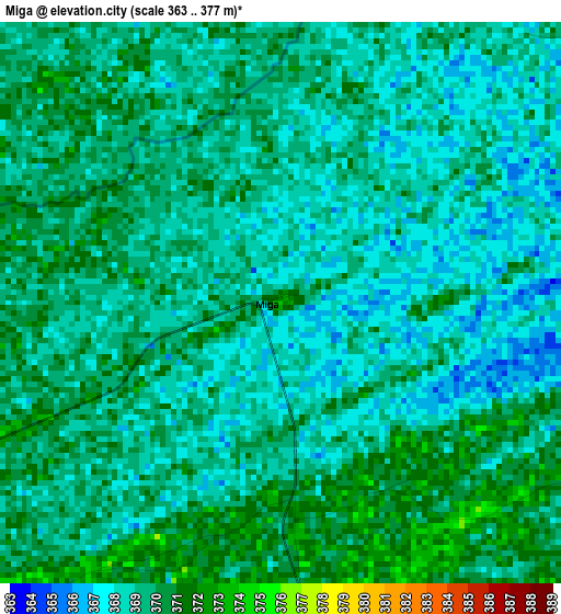 Miga elevation map