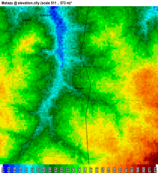 Matazu elevation map