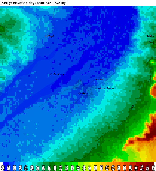 Kirfi elevation map